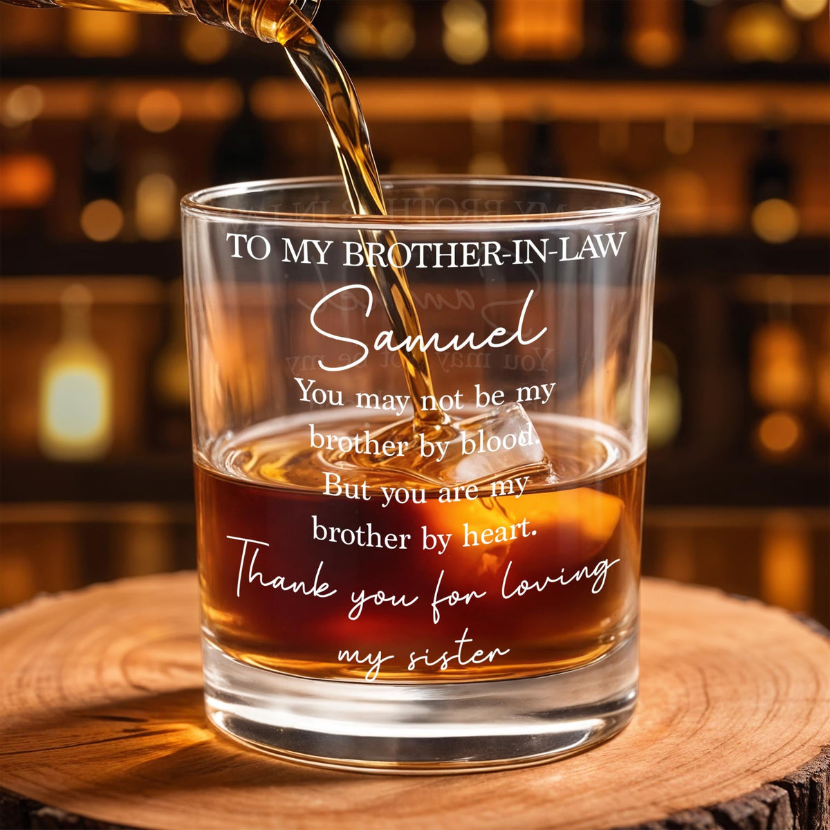 To My Brother In Law, Whiskey Glass, Gift For Him and Whiskey Lovers - 4