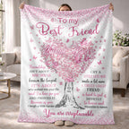 To My Best Friend, Personalized Custom Blanket, Gift For Bestie Lovers - 1