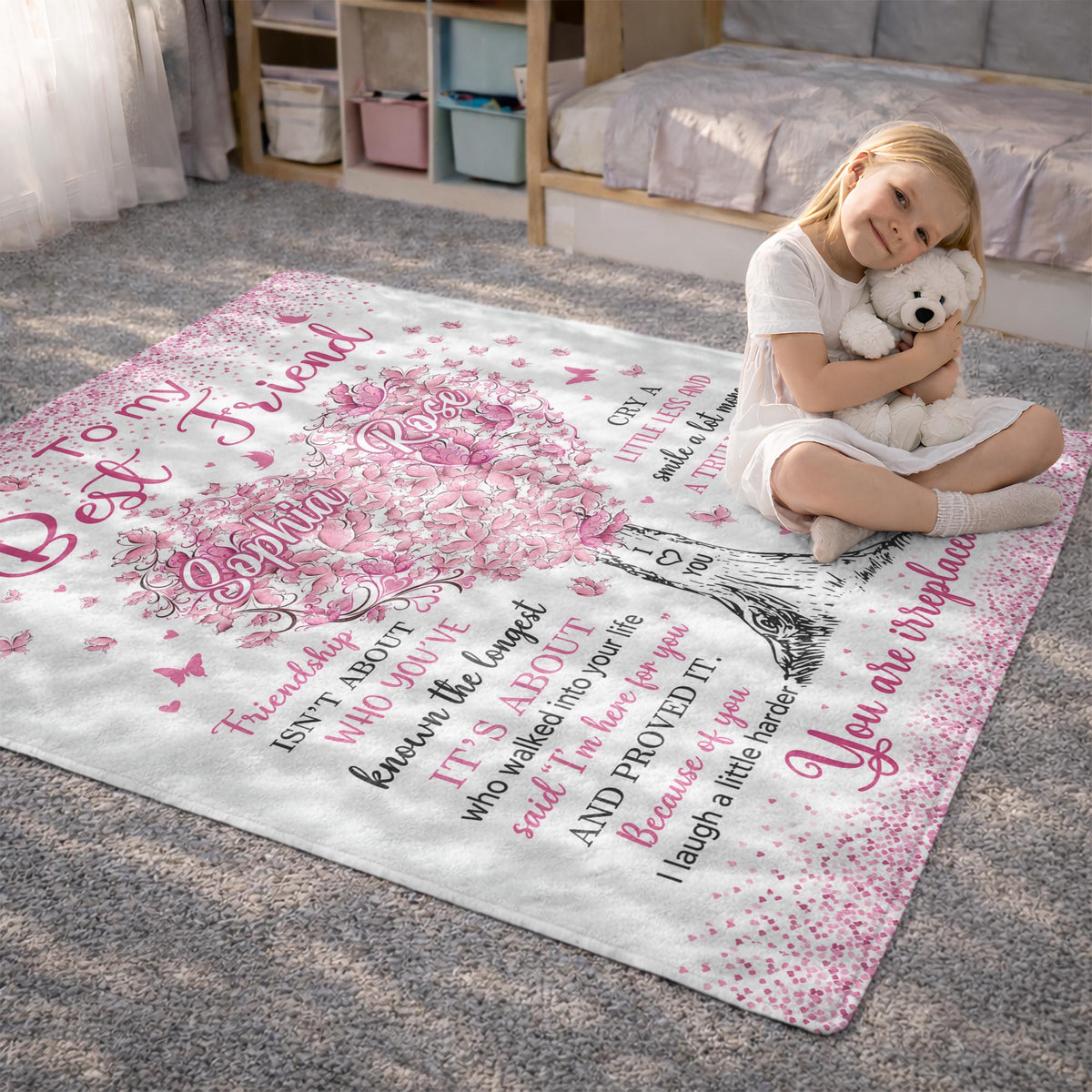 To My Best Friend, Personalized Custom Blanket, Gift For Bestie Lovers - 2