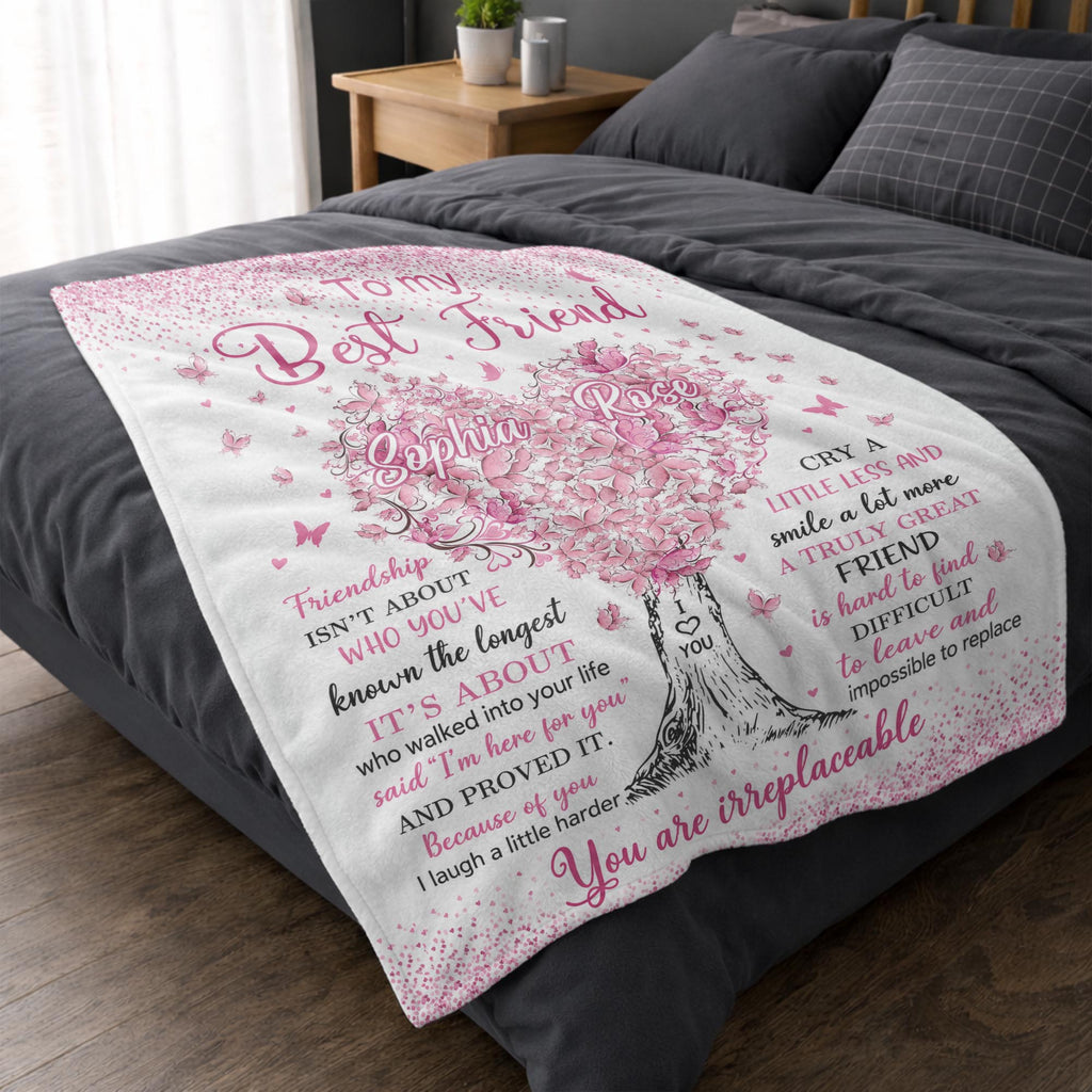 To My Best Friend, Personalized Custom Blanket, Gift For Bestie Lovers - 5
