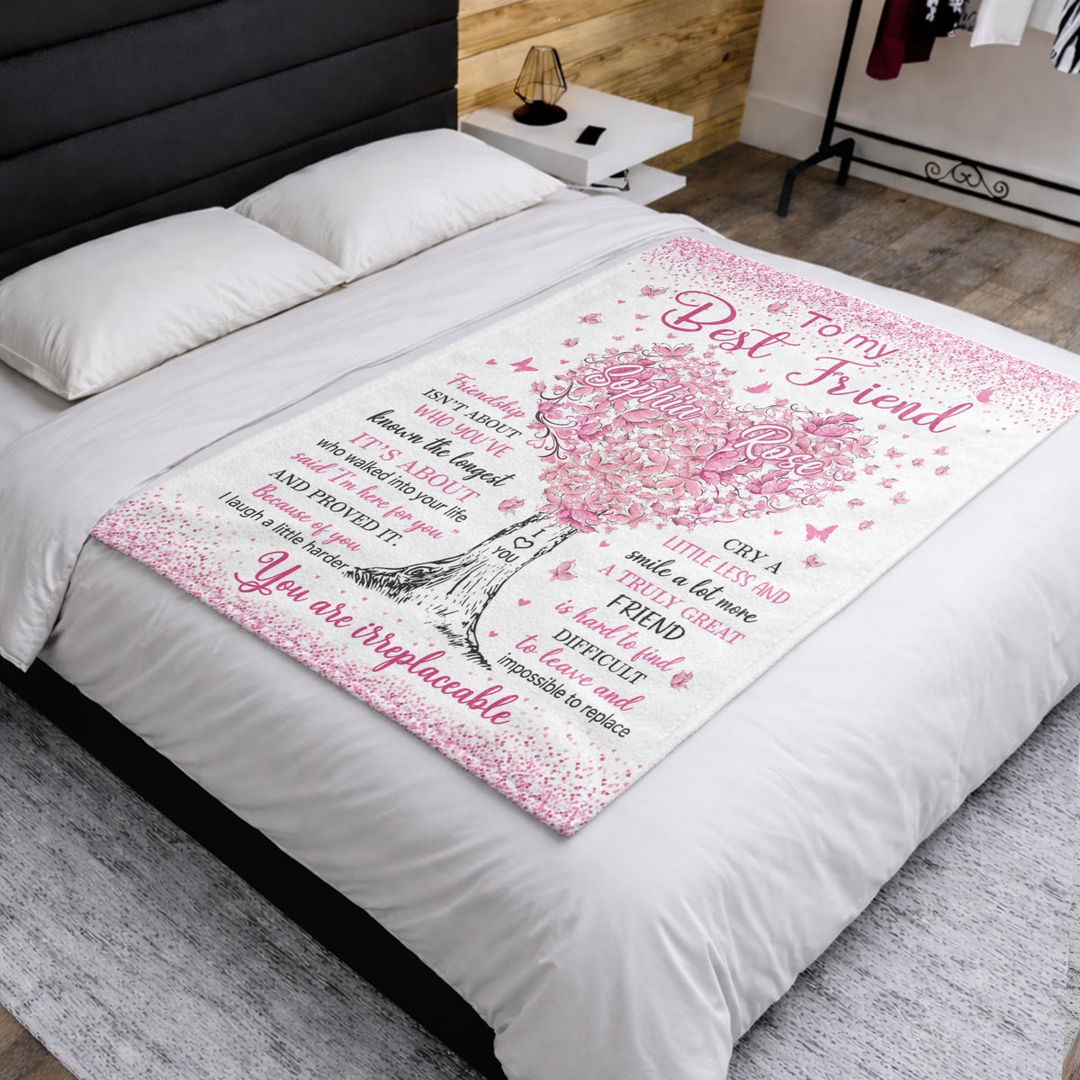 To My Best Friend, Personalized Custom Blanket, Gift For Bestie Lovers - 7