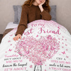 To My Best Friend, Personalized Custom Blanket, Gift For Bestie Lovers - 9