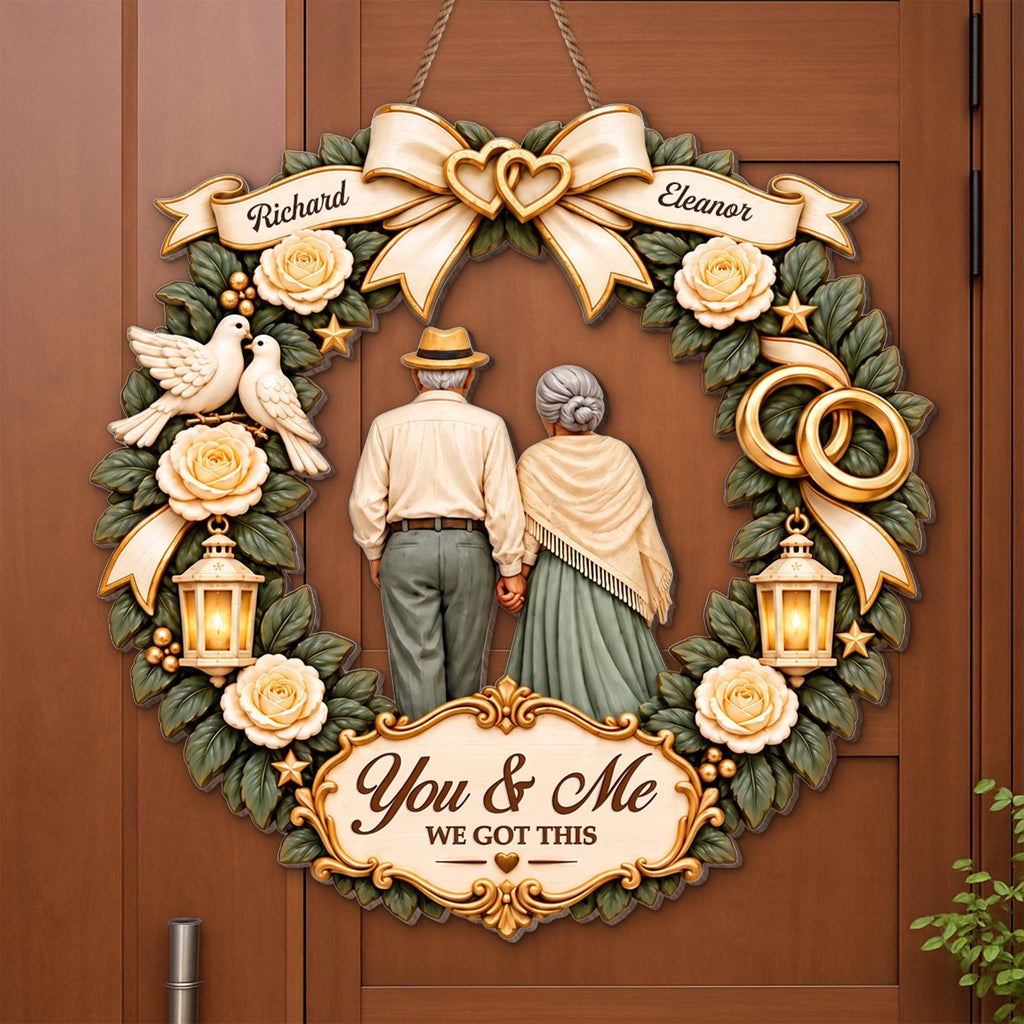 You & Me We Got This Wood Sign, Personalized Gift For Couple - 4