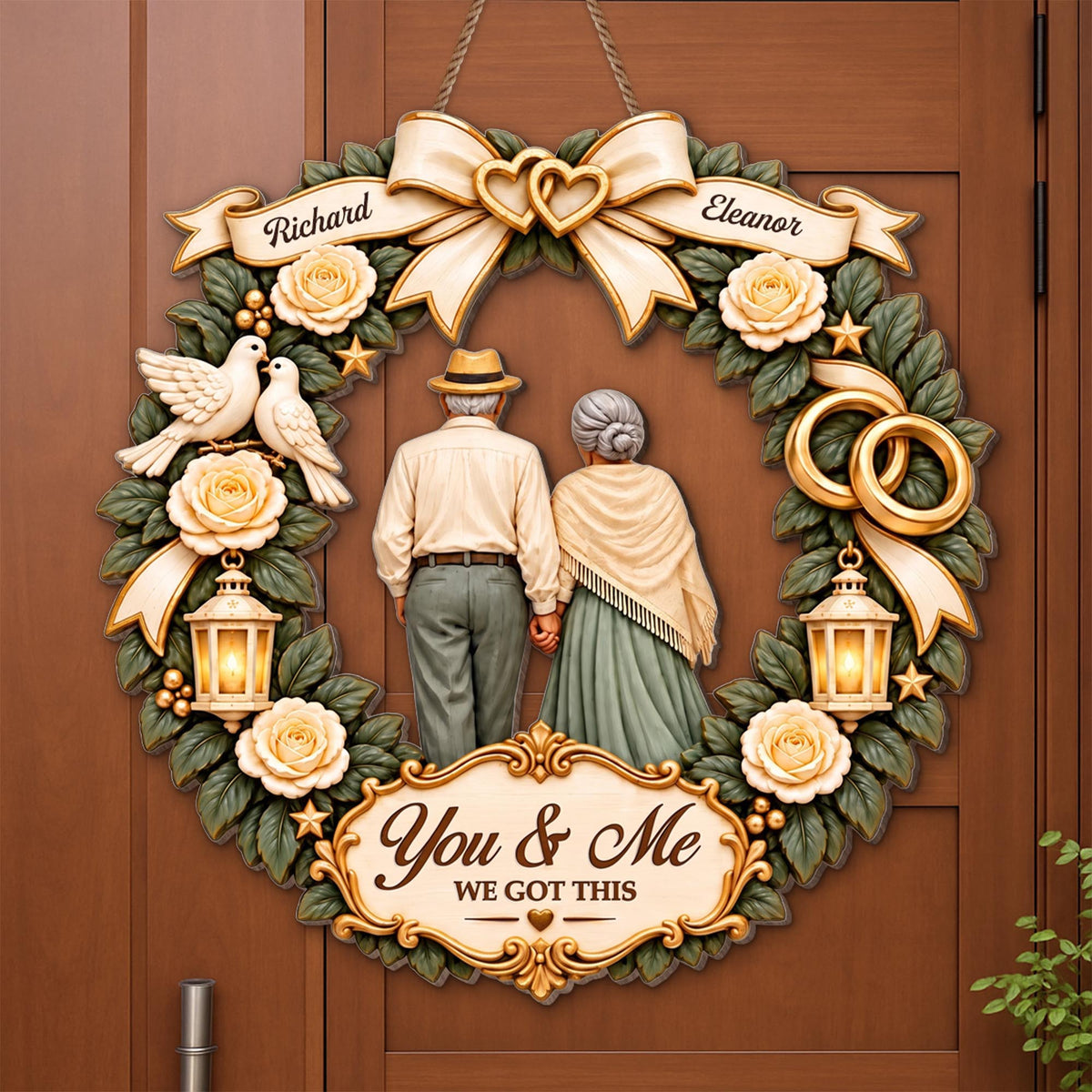 You & Me We Got This Wood Sign, Personalized Gift For Couple - 4