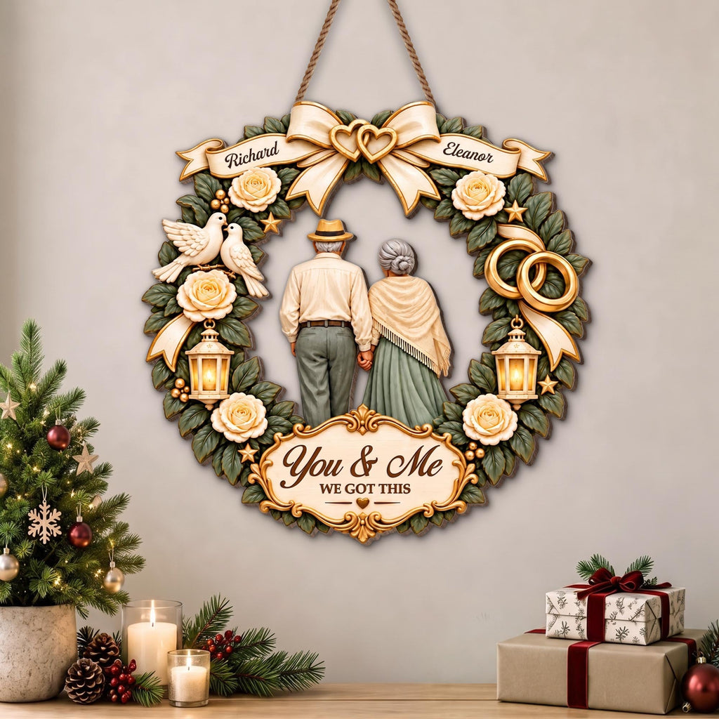 You & Me We Got This Wood Sign, Personalized Gift For Couple - 8