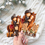 Ride Dream Roam, Personalized Custom Wood Ornament, Gift For Horse Lovers - 6