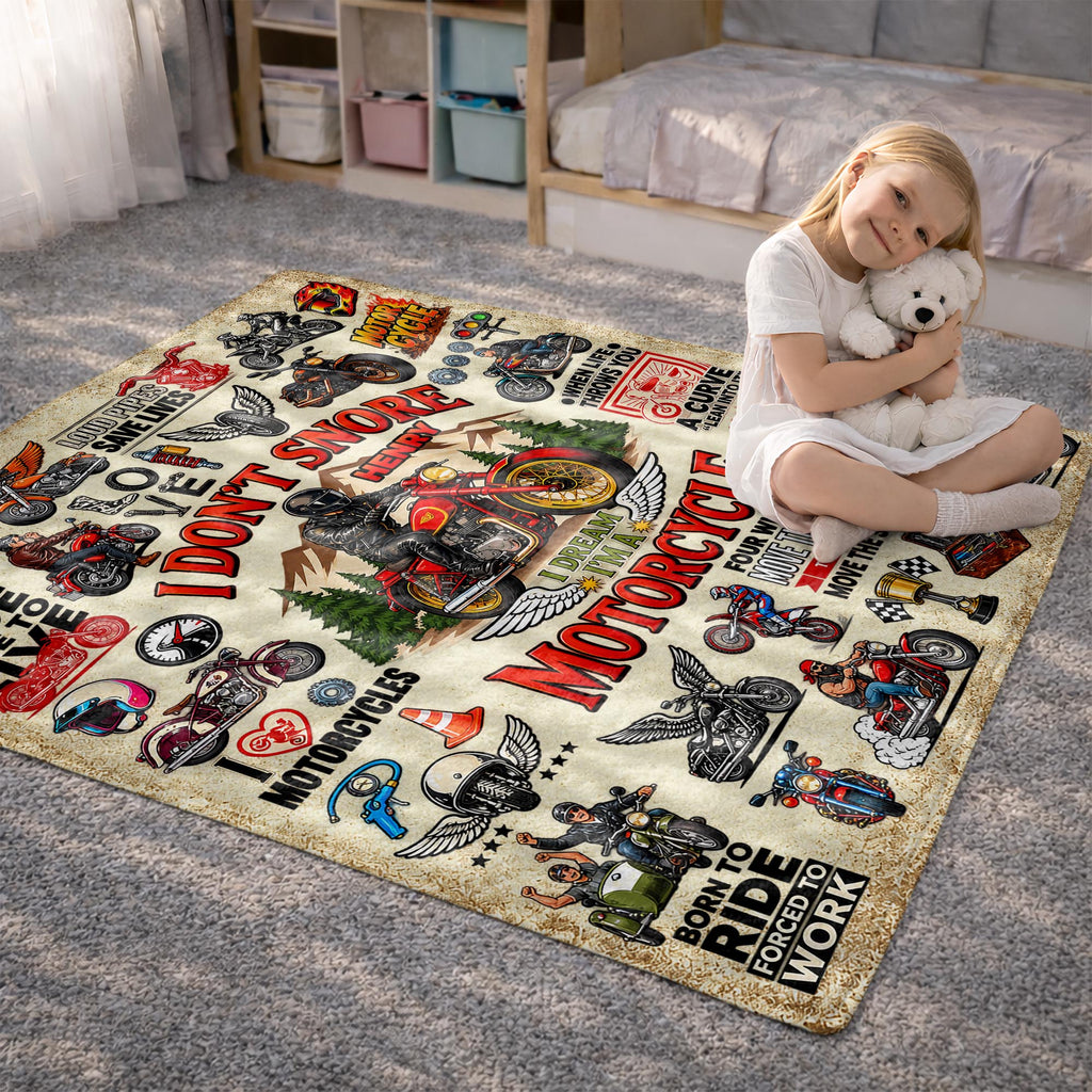 I Don't Snore I Dream I'm A Motorcycle, Personalized Blanket, Gift For Him - 2