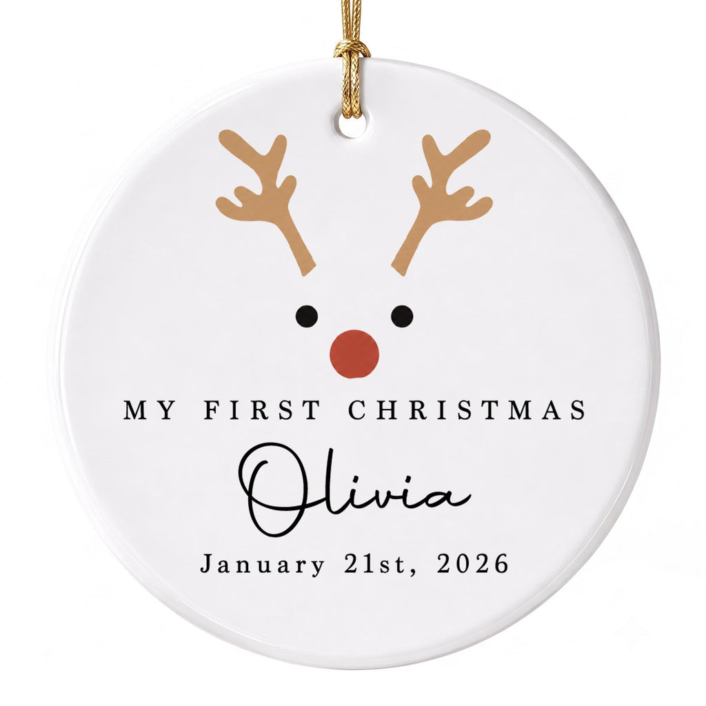 My First Christmas, Ceramic Ornament, Gift For Baby and New Parents - 7