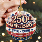 Anniversary Our Family, Personalized Custom Acrylic Ornament, Gift For Families - 4