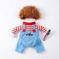 Scary Killer Doll Pet Costume for Small Dogs Cats Halloween Cosplay Parties