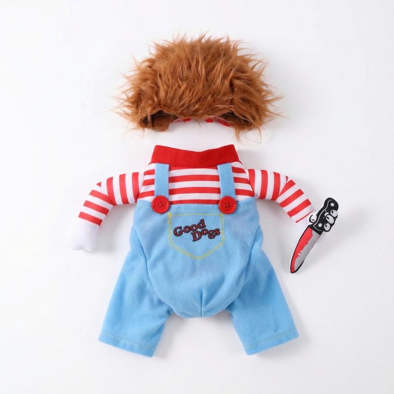 Scary Killer Doll Pet Costume for Small Dogs Cats Halloween Cosplay Parties