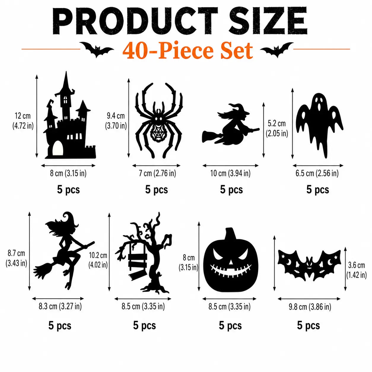 Halloween LED Silhouette Wall Decor Set for Spooky Home Party Decorations