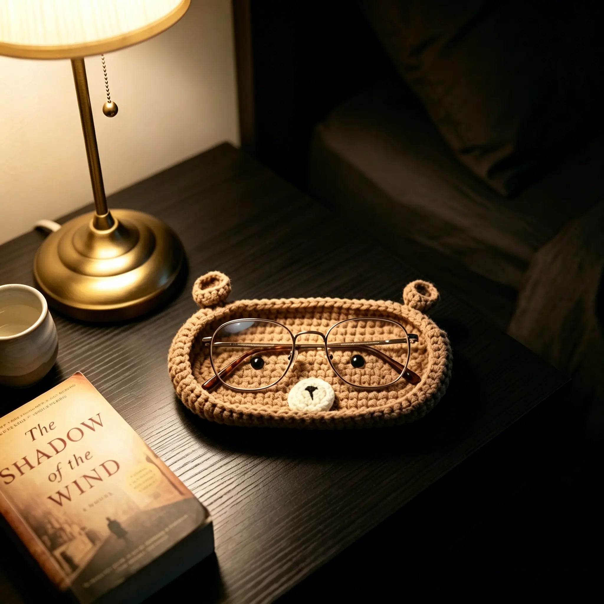 Cute Crochet Animal Glasses Holder for Stylish Eyewear Storage and Desk Decor