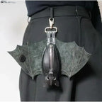 Bat Shaped Gothic Mini Wallet Bag for Halloween Festival Outfits