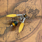 3D Metal Mechanical Bee Puzzle Kit – DIY Steampunk Insect Model, Adult Assembly Collectible, Desk Decor & Gift