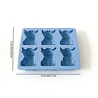 Mini Highland Cow Silicone Ice Cube Mold for Drinks and Parties