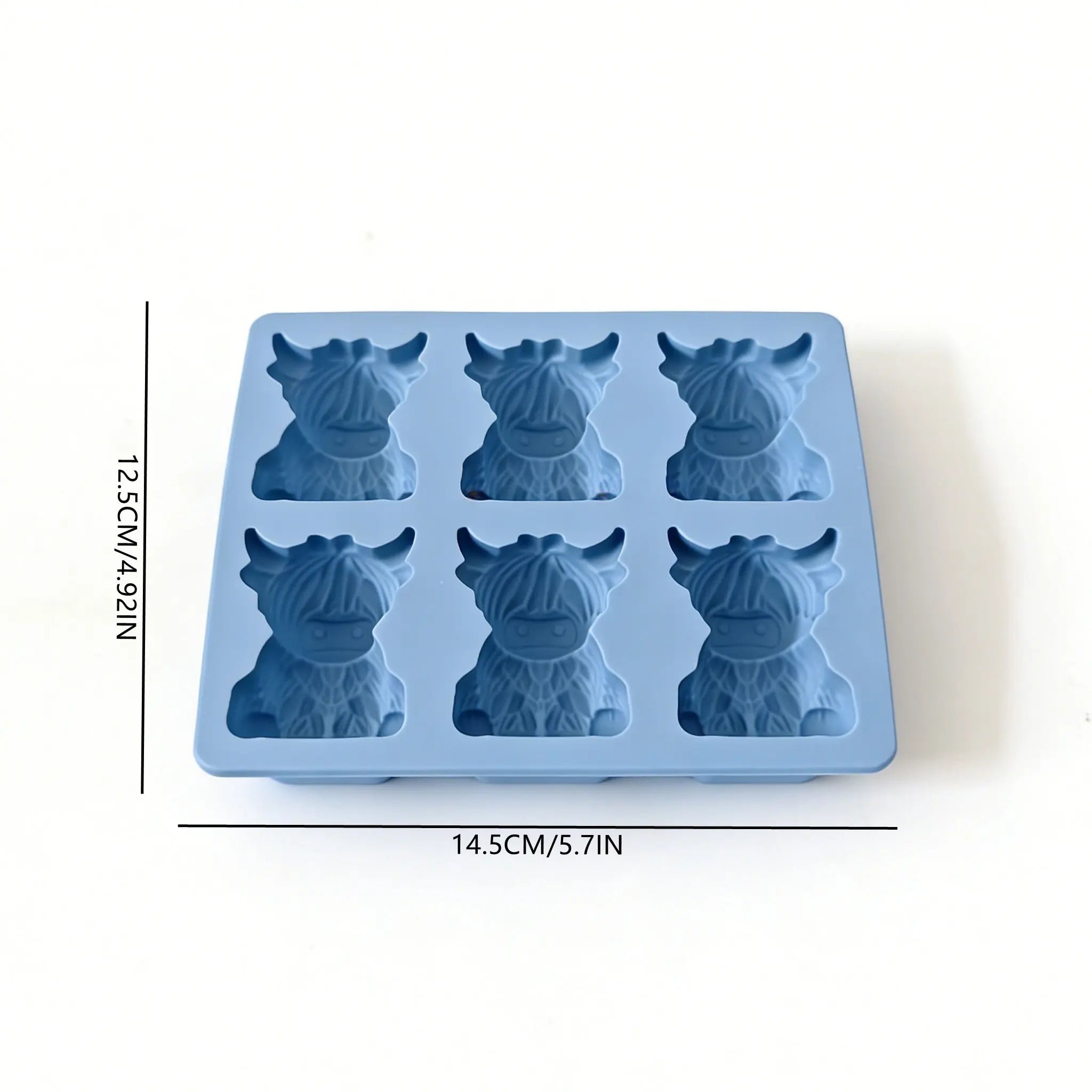 Mini Highland Cow Silicone Ice Cube Mold for Drinks and Parties
