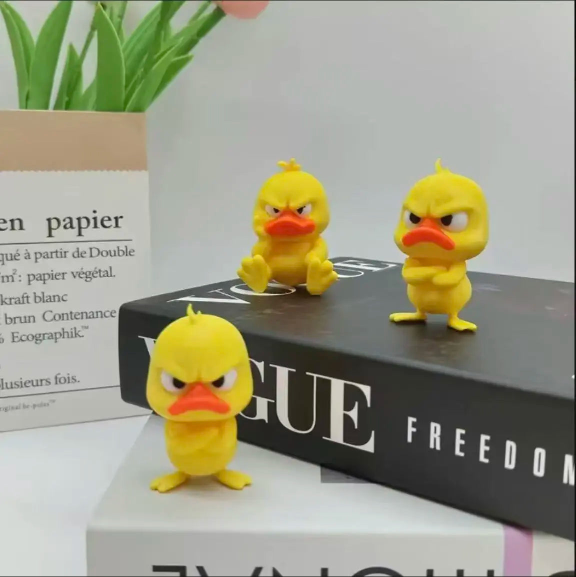 Funny Angry Duck Figurine for Desktop, Car, and Home Decor