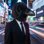 Realistic Crow Latex Mask for Halloween Party and Role Play