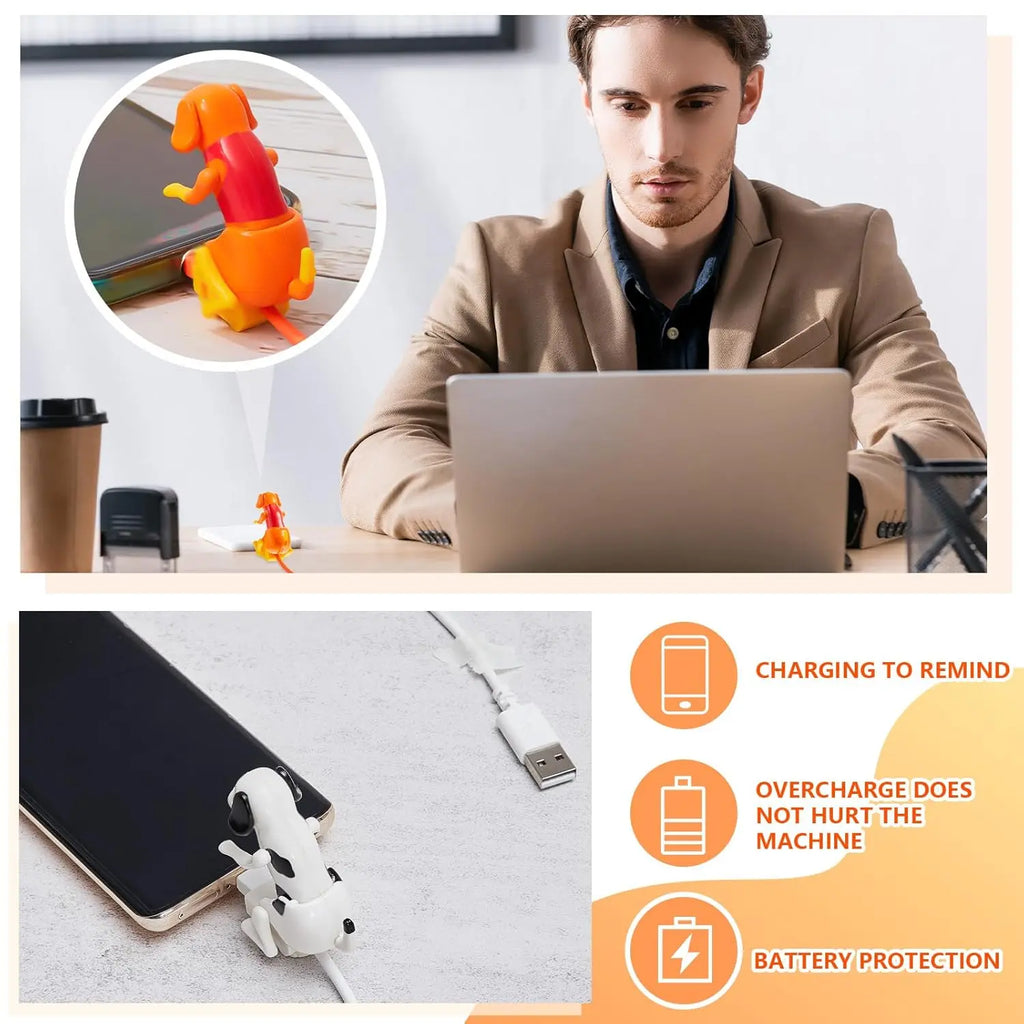 Funny Dog Charging Cable for Phones and Novelty Tech Gifts