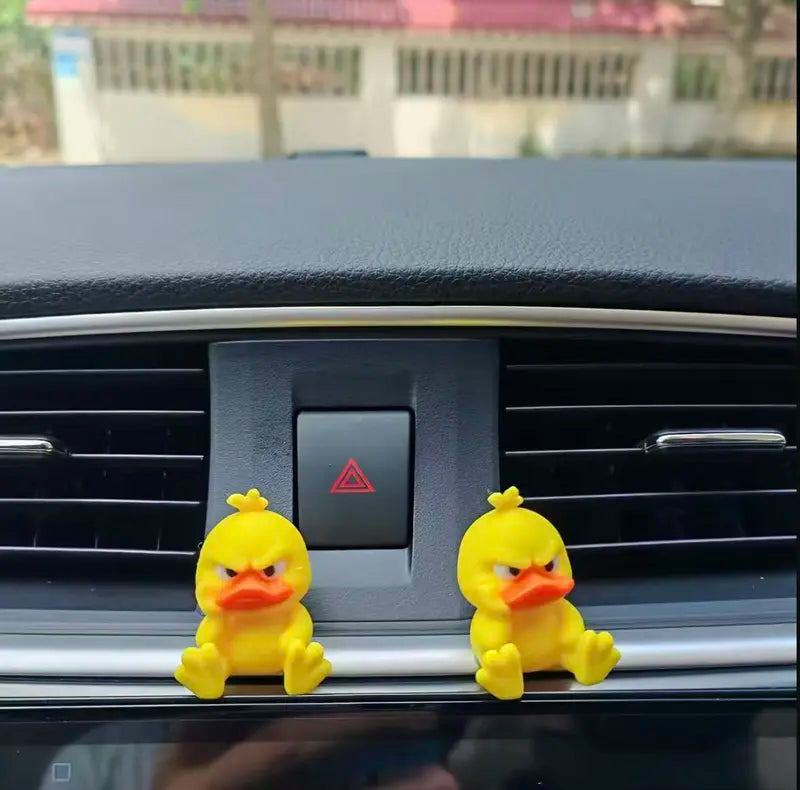 Funny Angry Duck Figurine for Desktop, Car, and Home Decor