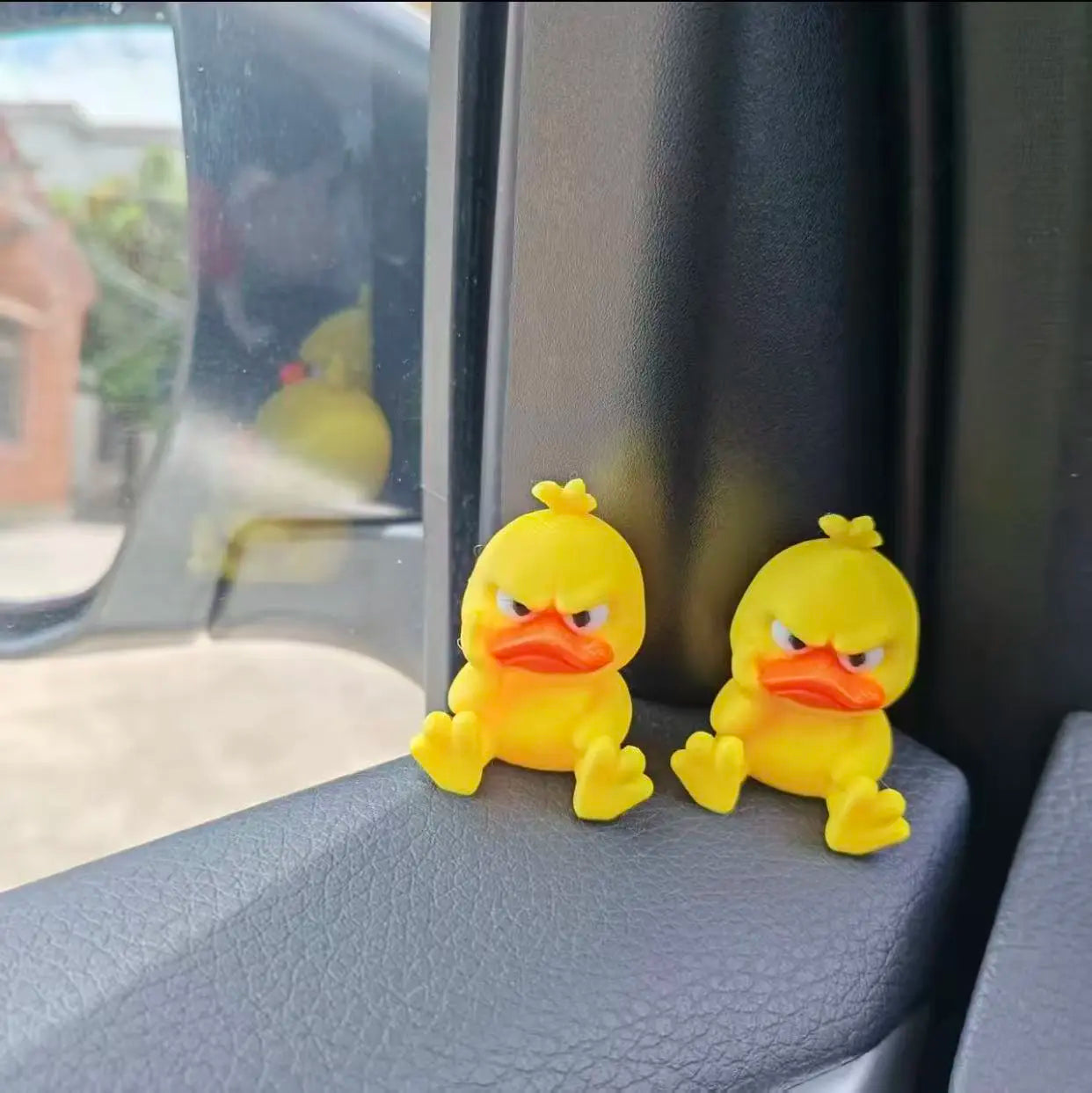 Funny Angry Duck Figurine for Desktop, Car, and Home Decor