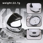 Mini LED Helmet Keychain with Light-Up Visor, Motorcycle Bag Charm & Backpack Pendant Gift for Riders