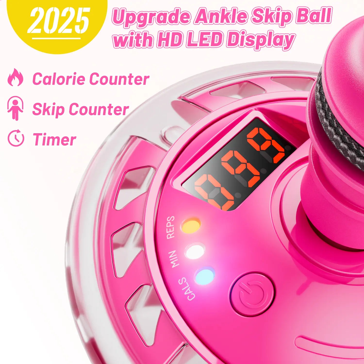 3-in-1 Kids Skip Ball with Timer Fitness Toy for Active Outdoor Play
