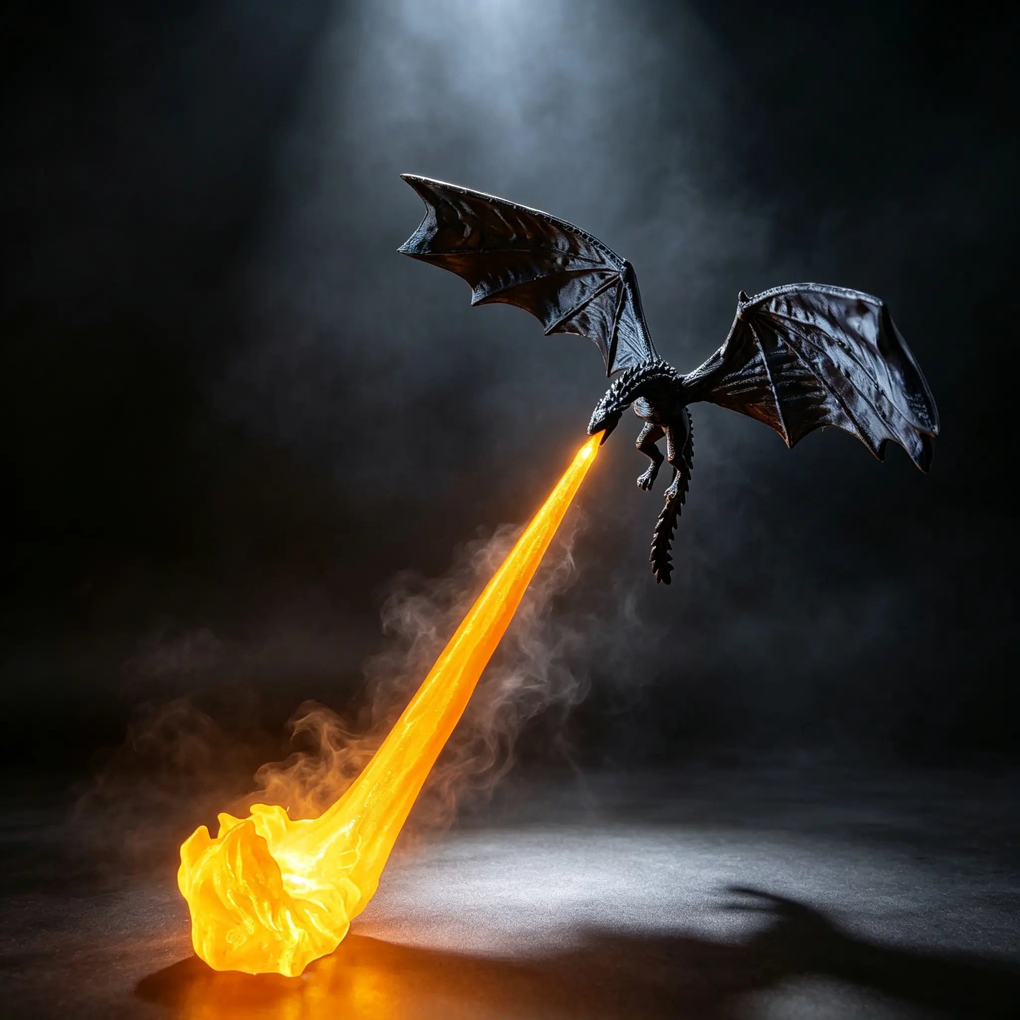 Mystical Dragon Flame Book Nook LED Bookshelf Decor for Fantasy Lovers