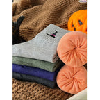 Cute Halloween Socks Set with Spooky Cartoon Designs for Cozy Fall Everyday Wear