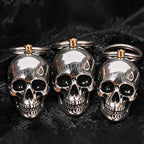 Heavy Duty Skull Keychain for Gothic Biker EDC and Everyday Carry