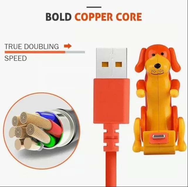 Funny Dog Charging Cable for Phones and Novelty Tech Gifts
