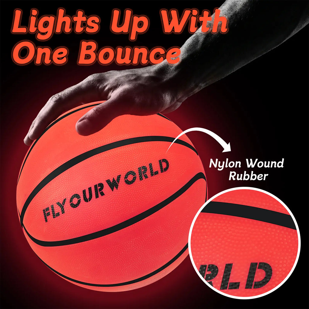 Glow-In-The-Dark LED Basketball for Night Games and Gifts