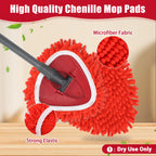 Chenille Duster Replacement Heads for O-Cedar Mop, Long-Handle Dry Cleaning Refills