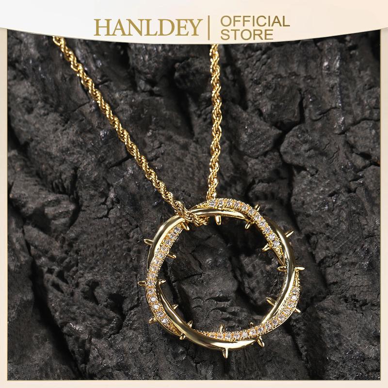 Crown of Thorns Pendant Necklace for Christian Faith and Hip Hop Jewelry