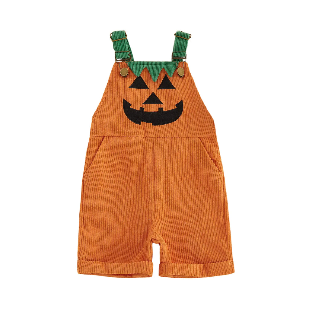Cute Halloween Baby Overalls with Pocket Design for Cozy Toddler Fall Outfits