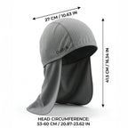 Quick-Dry Cooling Skull Cap with Neck Shade, Sweat-Wicking Sun Protection Headwear for Fishing, Hiking & Outdoor Work