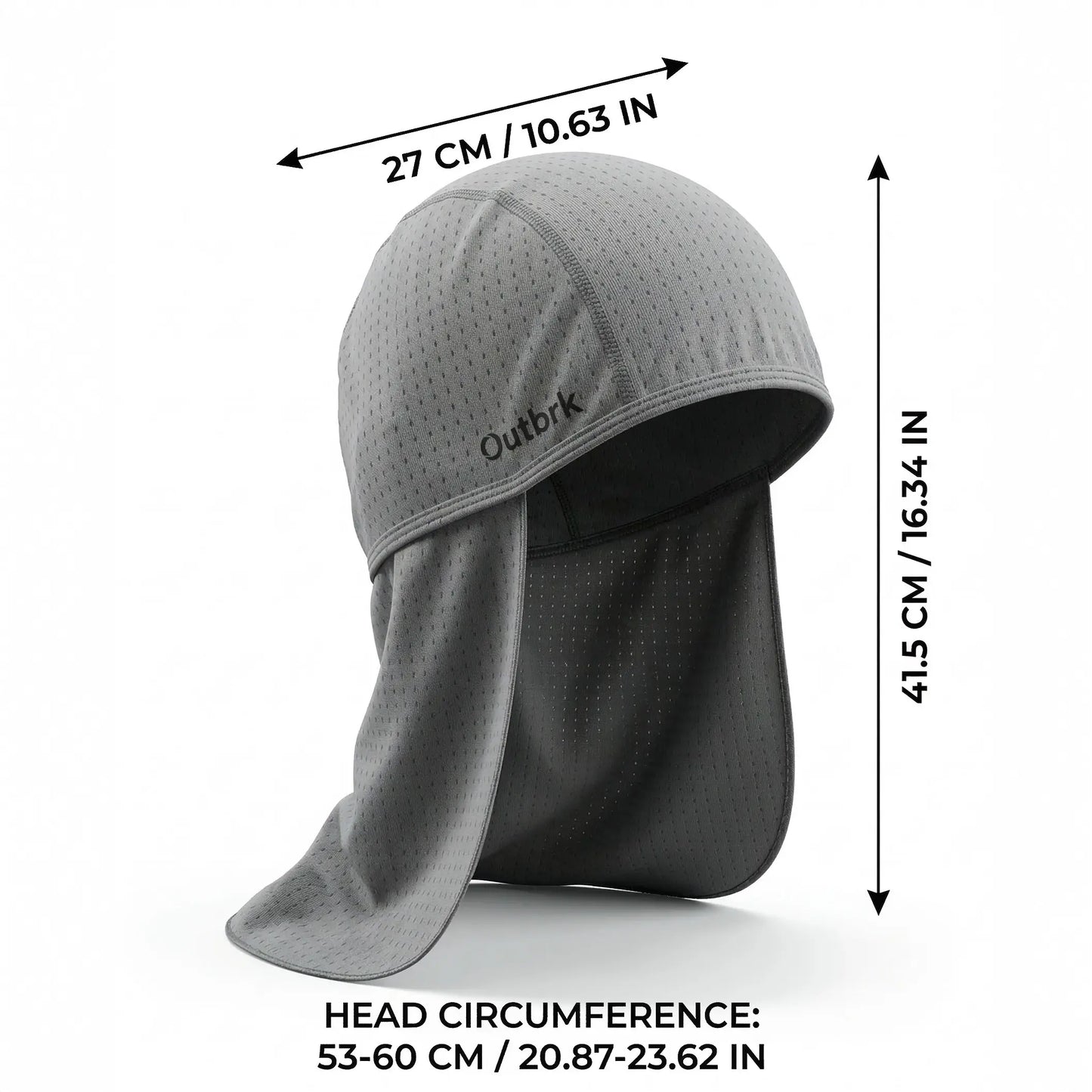 Quick-Dry Cooling Skull Cap with Neck Shade, Sweat-Wicking Sun Protection Headwear for Fishing, Hiking & Outdoor Work