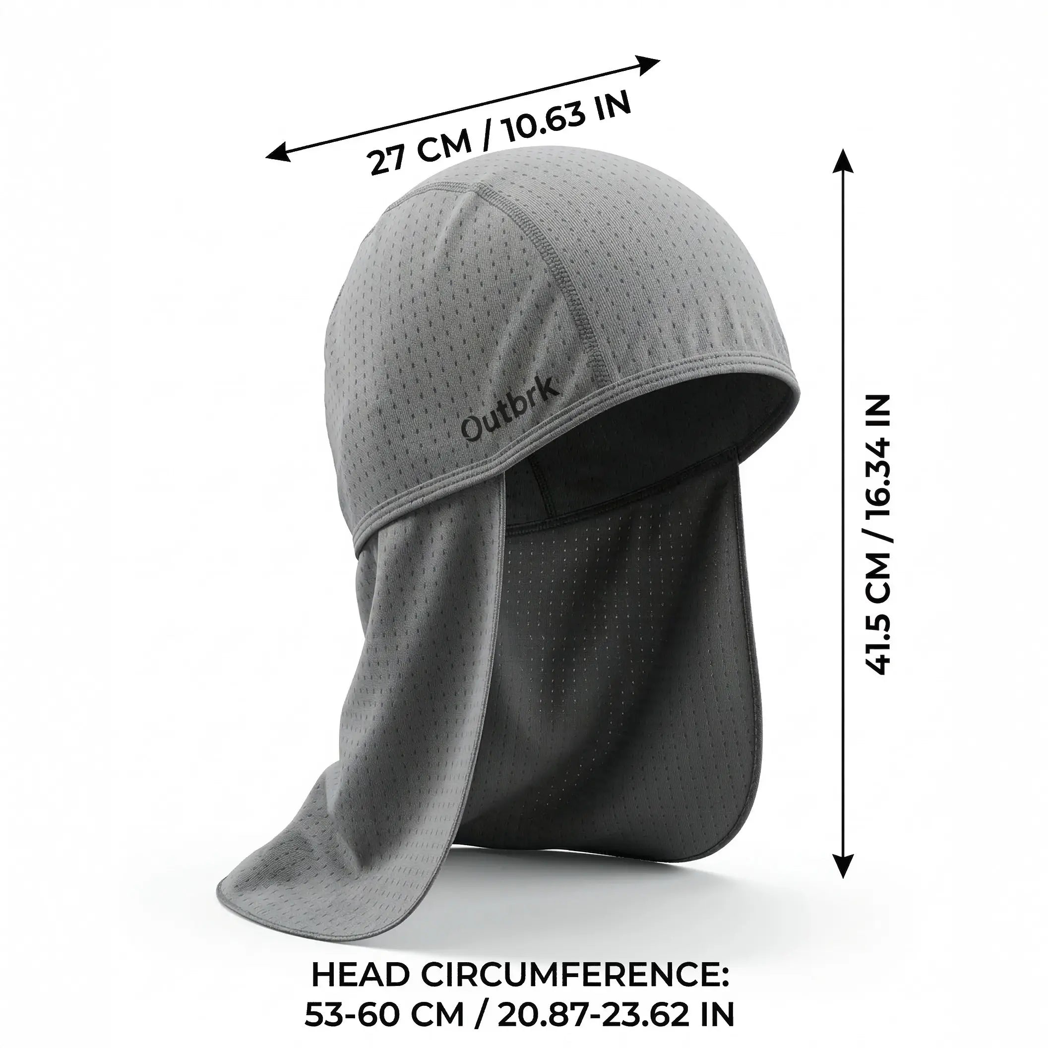 Casquette rafraîchissante à séchage rapide avec pare-nuque, chapeau anti-transpiration anti-UV pour la pêche, la randonnée et le travail en extérieur