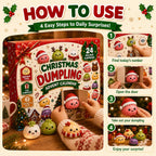 Christmas Dumpling Squishy Advent Calendar 24-Day Holiday Countdown Toy Gift for Kids