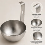 Stainless Steel Egg Poacher Cup with Hanging Hook for Easy Home Cooking