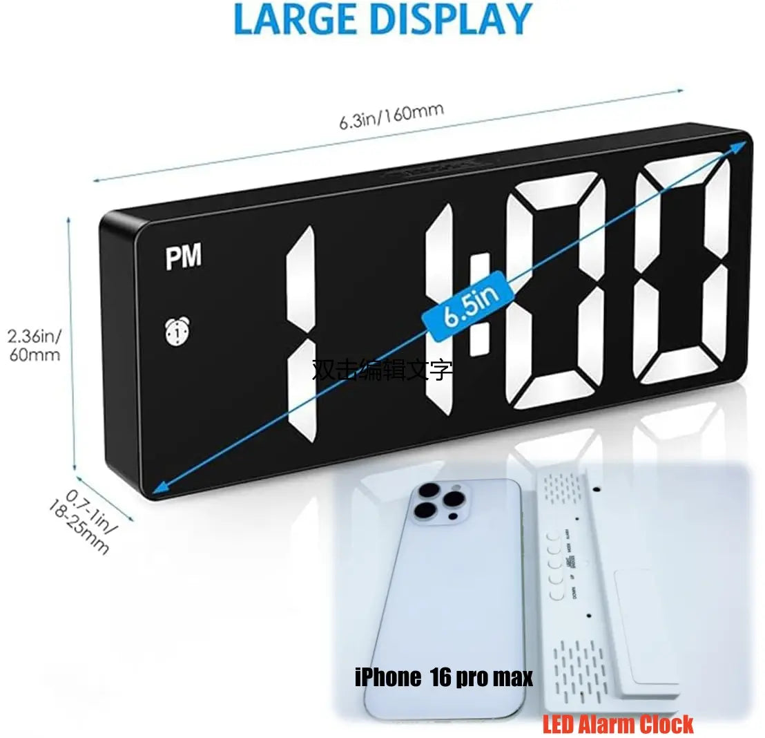 Réveil numérique LED coloré