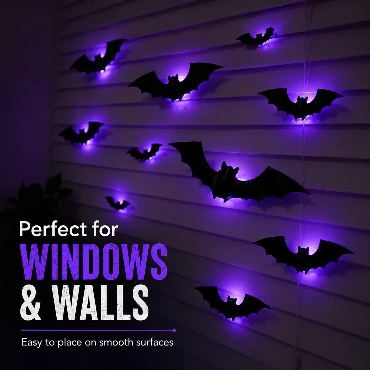 3D LED Bat Wall Decor Set for Spooky Halloween Home Parties