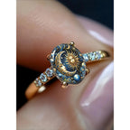 Celestial Sun Moon Enamel Ring for Mystical Everyday Jewelry and Romantic Gifts