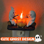 Ghost Campfire Flickering Night Light for Halloween Room Decor