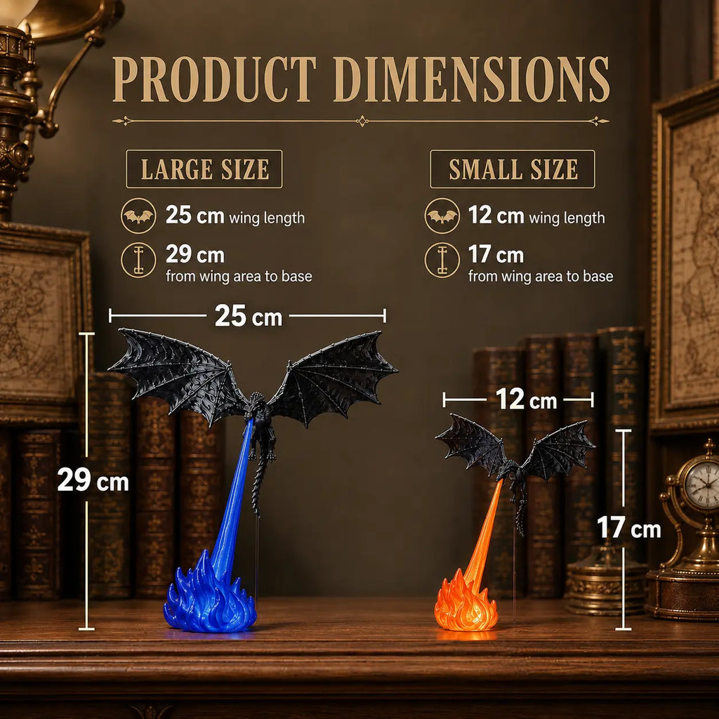Mystical Dragon Flame Book Nook LED Bookshelf Decor for Fantasy Lovers