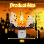 Ghost Campfire Flickering Night Light for Halloween Room Decor
