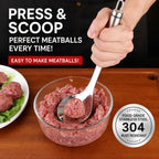 Stainless Steel Meatball Maker Spoon for Easy Mess-Free Kitchen Cooking