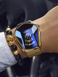 Men’s Rotary Steel Band Watch Set with Bead Bracelet for Stylish Gifts