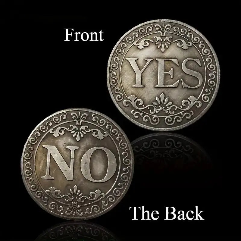 Yes No Decision Coin Double Sided Choice Maker Gift for Friends Family and Daily Fun